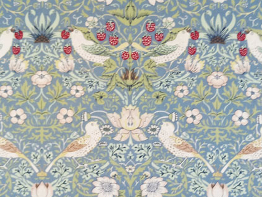 William Morris Gallery Blue Strawberry Thief Minor Acrylic Coated Table Cloths